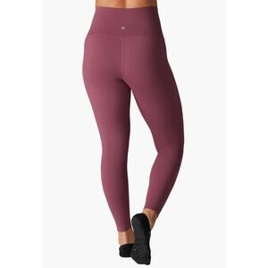 High Waisted 7/8 Yoga Leggings- Garnet